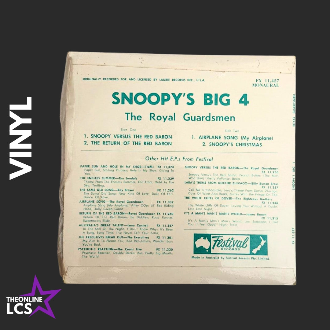 1960s 7" Festival Records The Royal Guardsmen Snoopy's Big 4 FX 11427 Vinyl