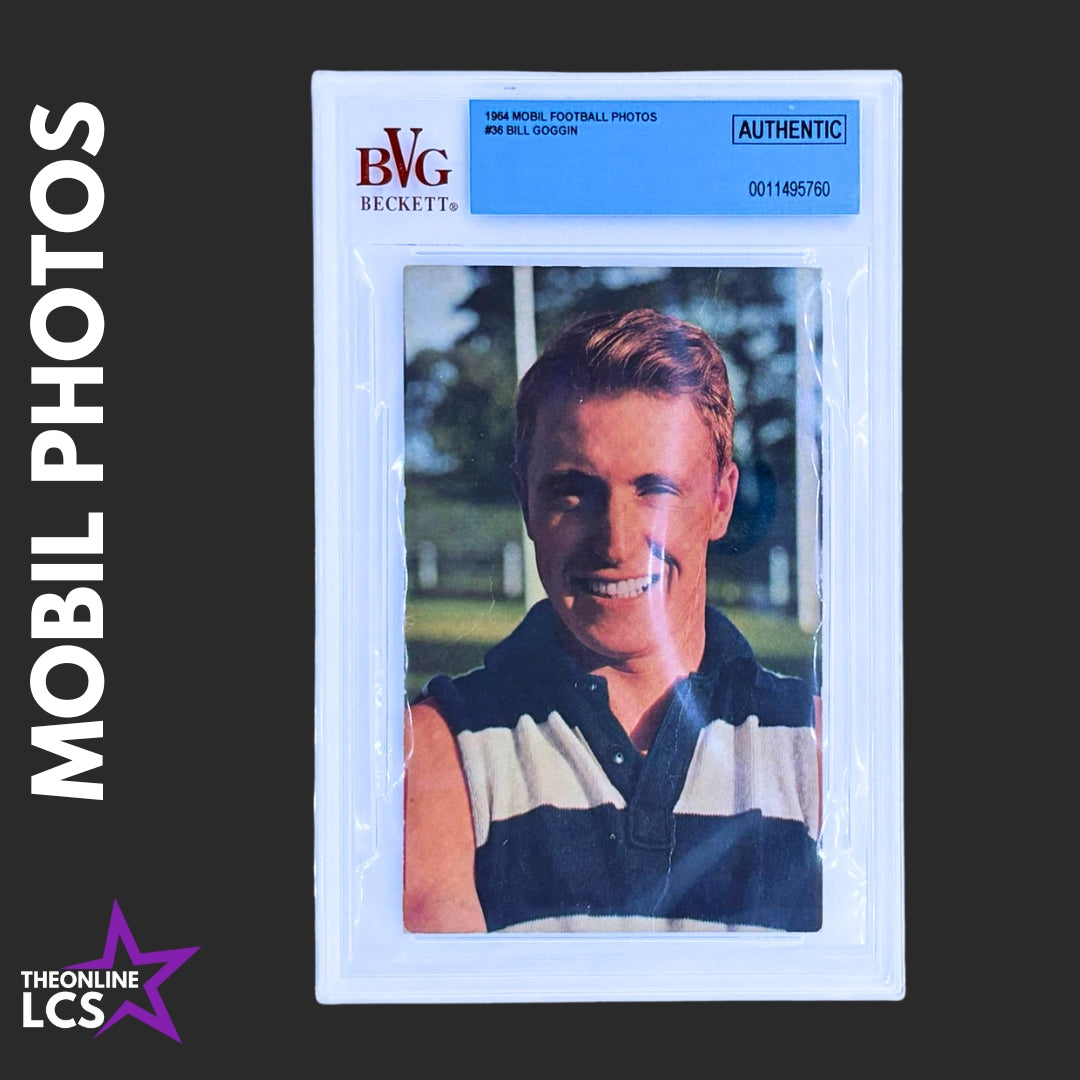 1964 Mobil Football Photos Bill Goggin #36 Beckett Authentic BGS BVG