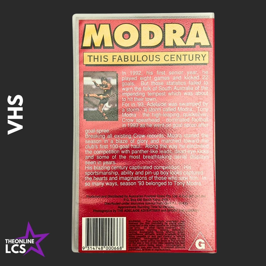 AFL Adelaide Crows Modra The Fabulous Century VHS