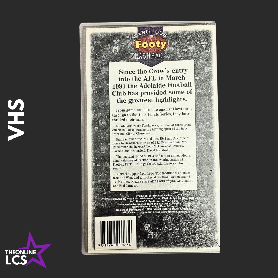 AFL Fabulous Footy Flashbacks Adelaide Crows VHS