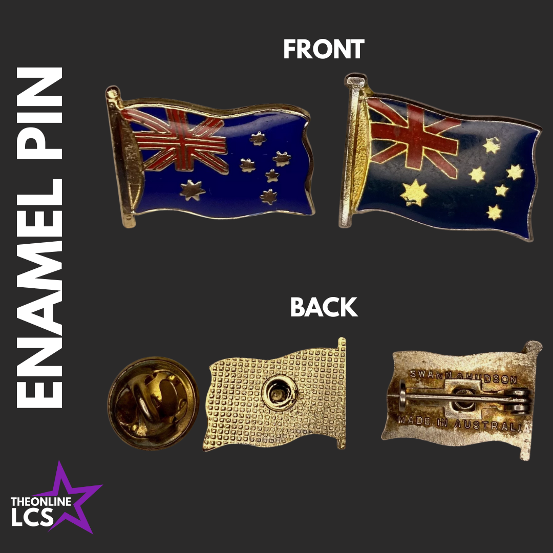 Swann And Hudson Australian Flag Vintage Enamel Lapel Pins