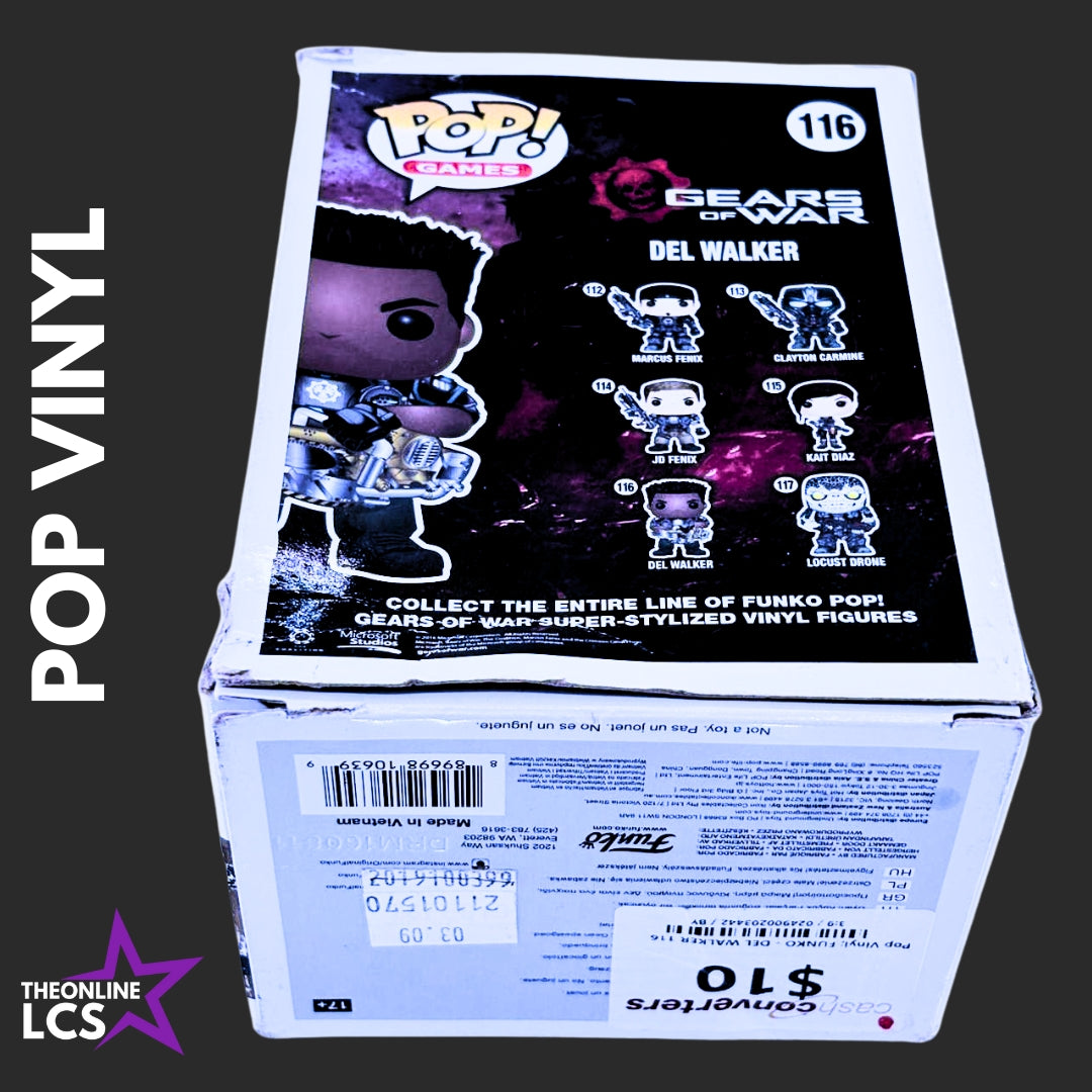 Funko Pop! Gears of War Del Walker #116 Damaged Box