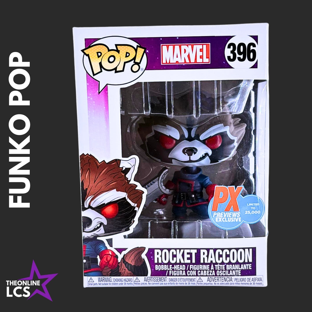 Funko Pop! Marvel Rocket Raccoon #396 PX Previews Exclusive Limited to 25,000