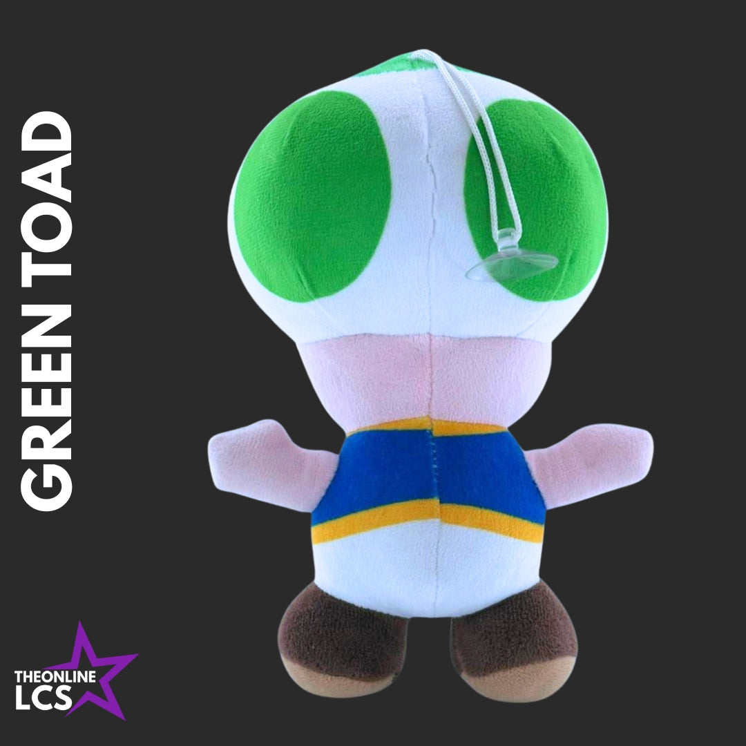 2022 Nintendo Super Mario Bros Green Toad 8" Hanging Plush