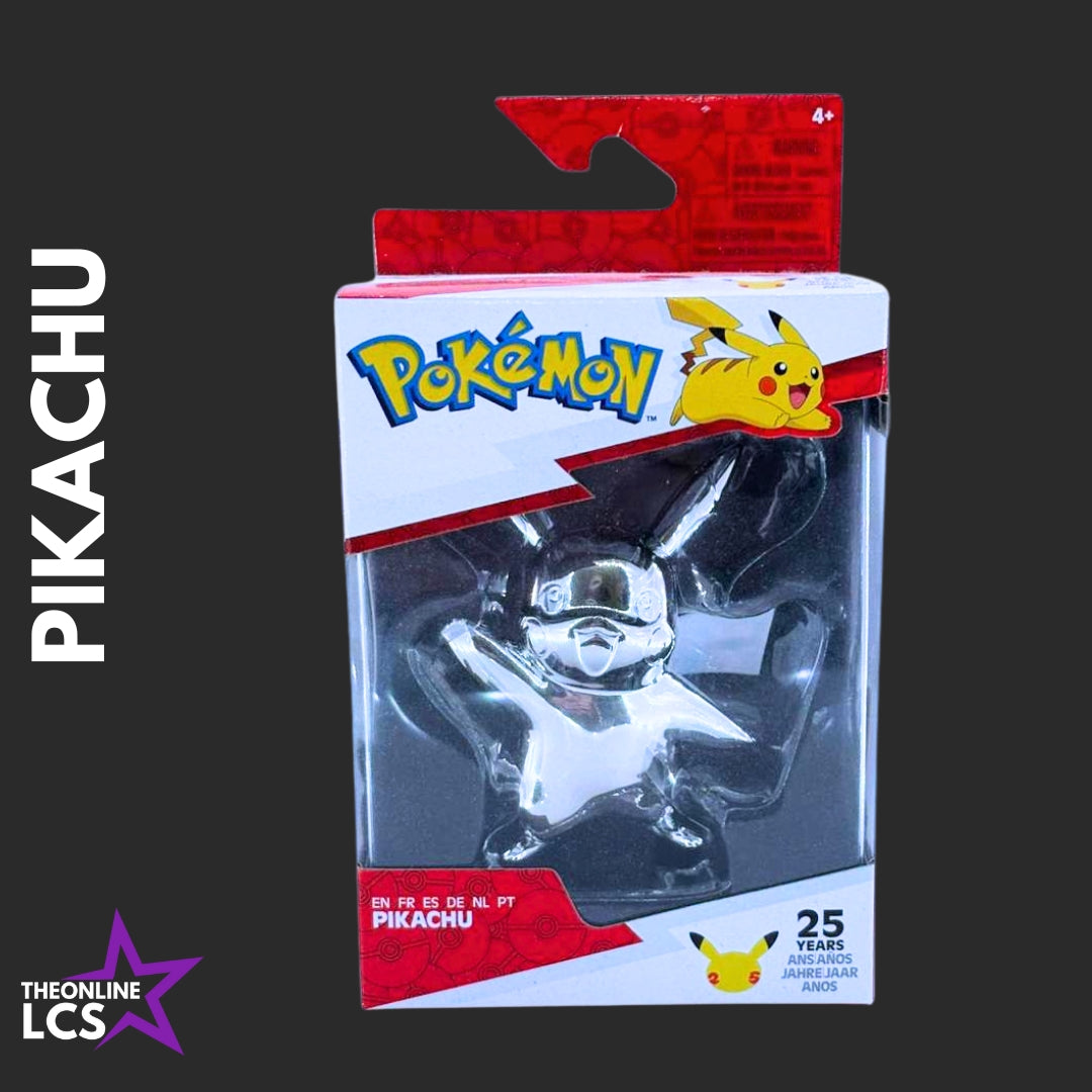 Pokémon 25th Anniversary Select Battle Mini Figures Silver Pikachu