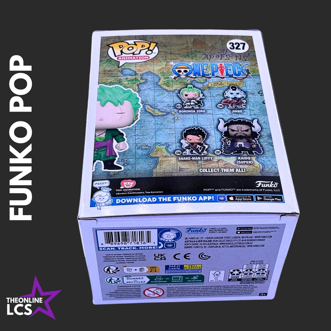 Funko Pop! One Piece Roronoa Zoro #327 Glows In The Dark Special Edition