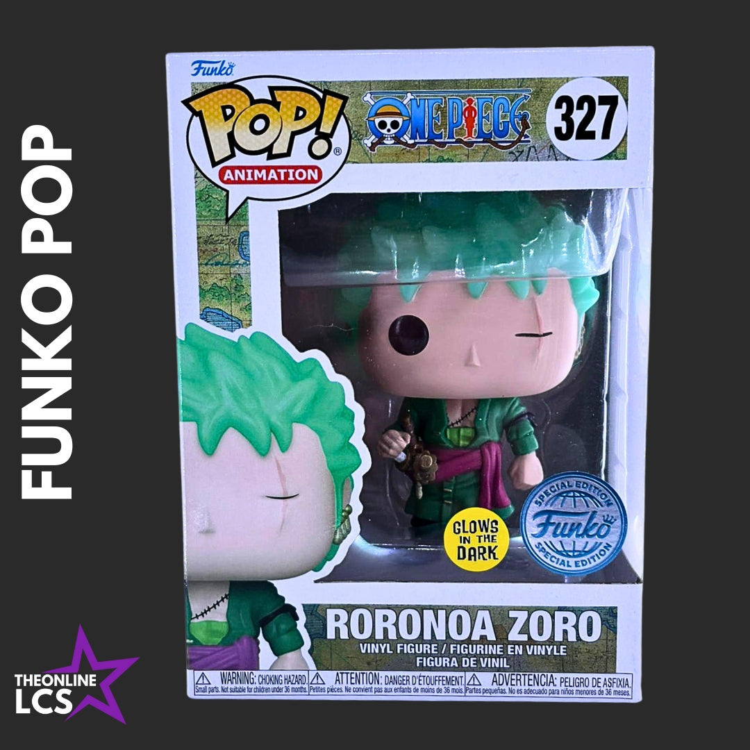 Funko Pop! One Piece Roronoa Zoro #327 Glows In The Dark Special Edition