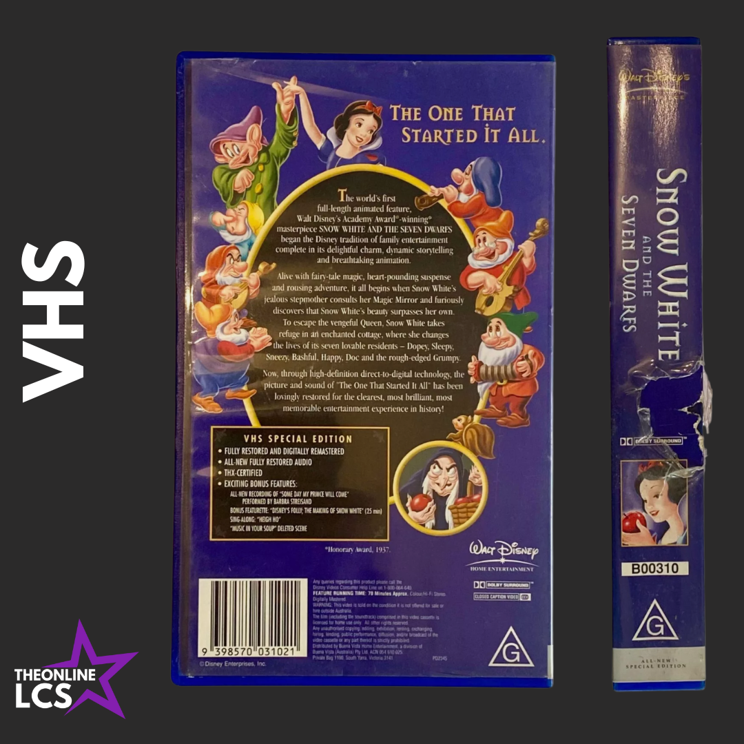 Walt Disney Masterpieces Snow White and the Seven Dwarfs Special Edition VHS
