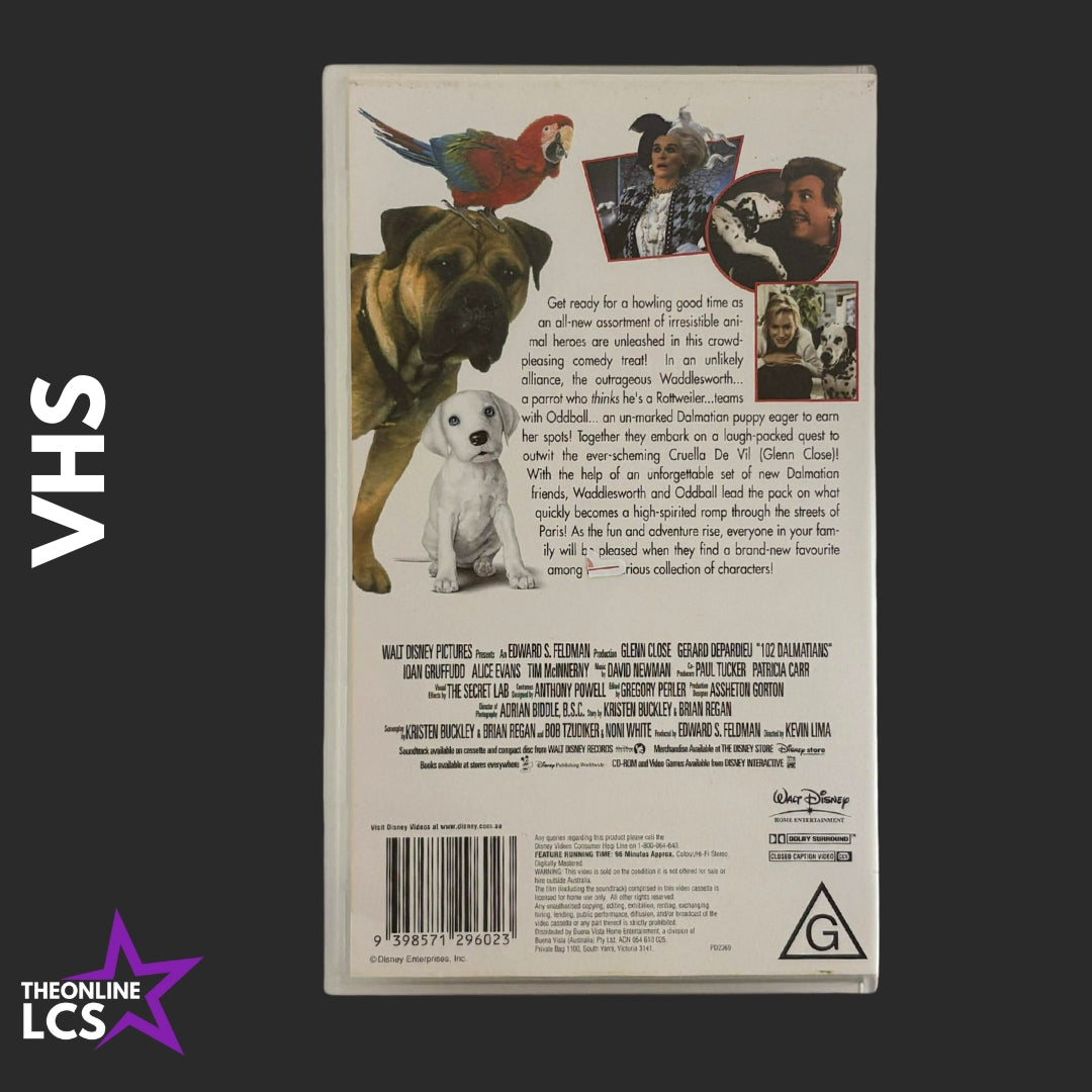 Walt Disney 102 Dalmatians VHS