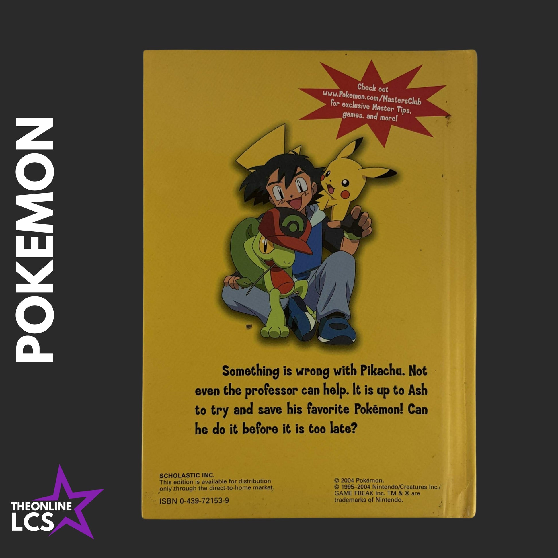 2004 Scholastic Pokémon Get Well, Pikachu Official Masters Club Hardcover