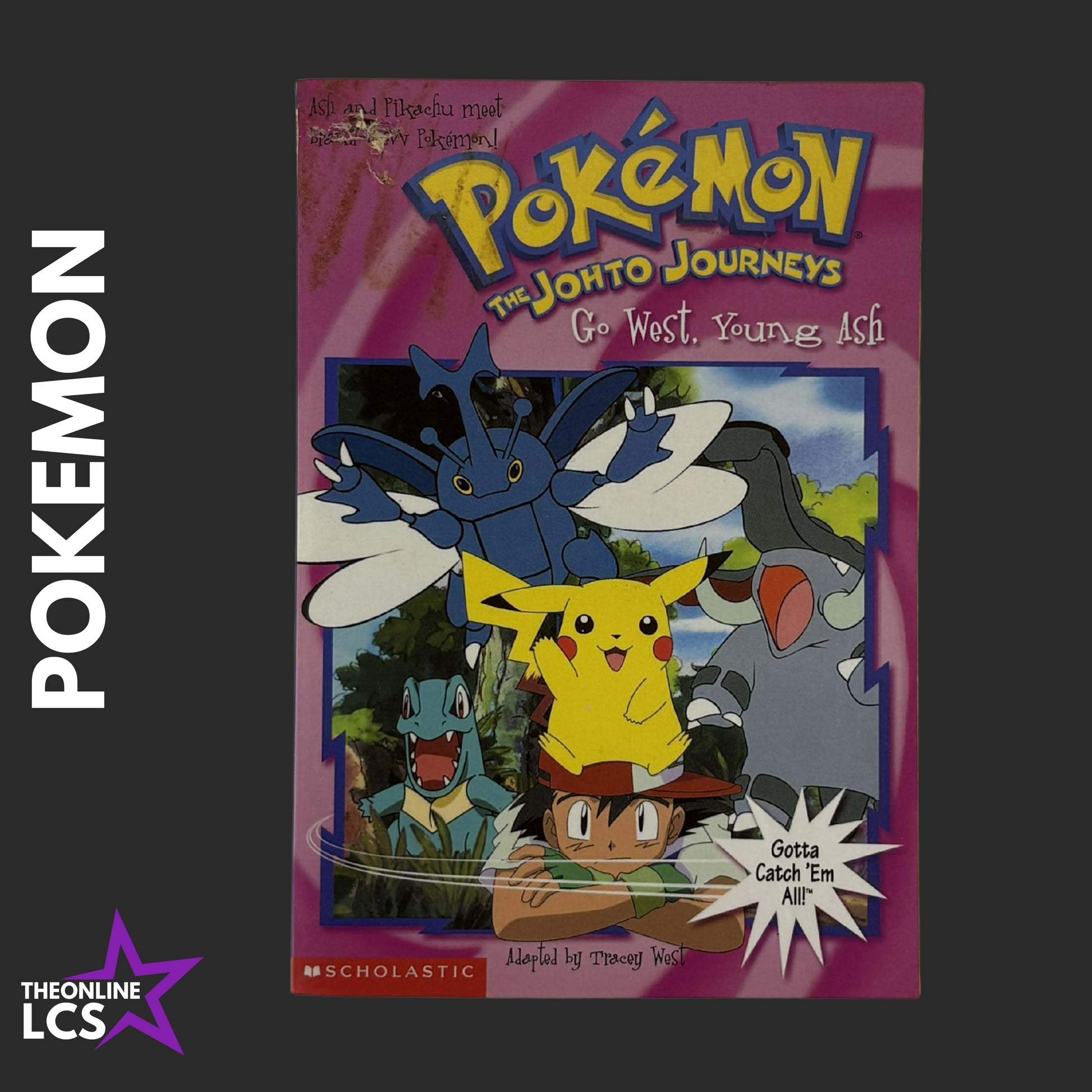 2001 Scholastic Pokémon The Johto Adventures Go West, Young Ash Paperback