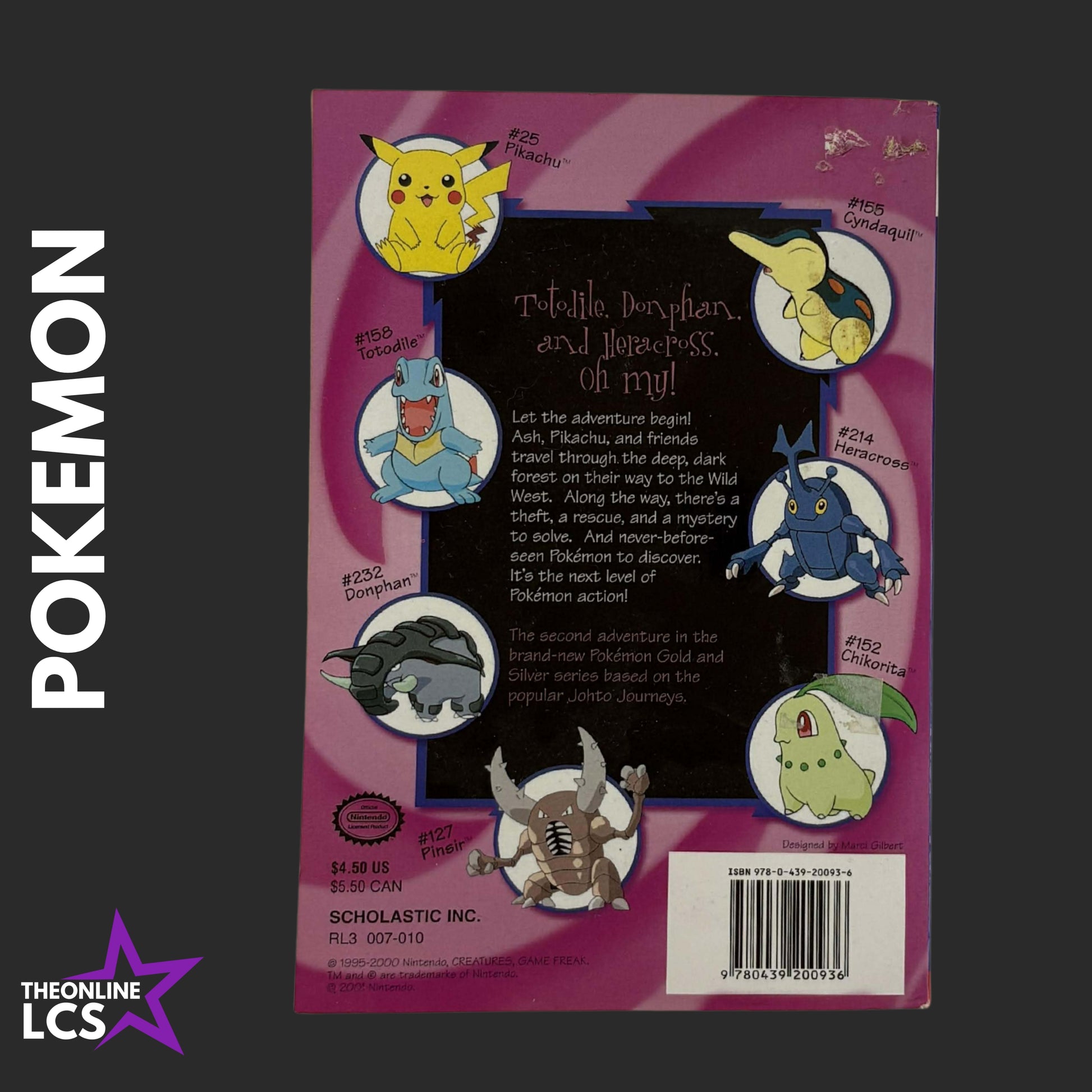 2001 Scholastic Pokémon The Johto Adventures Go West, Young Ash Paperback