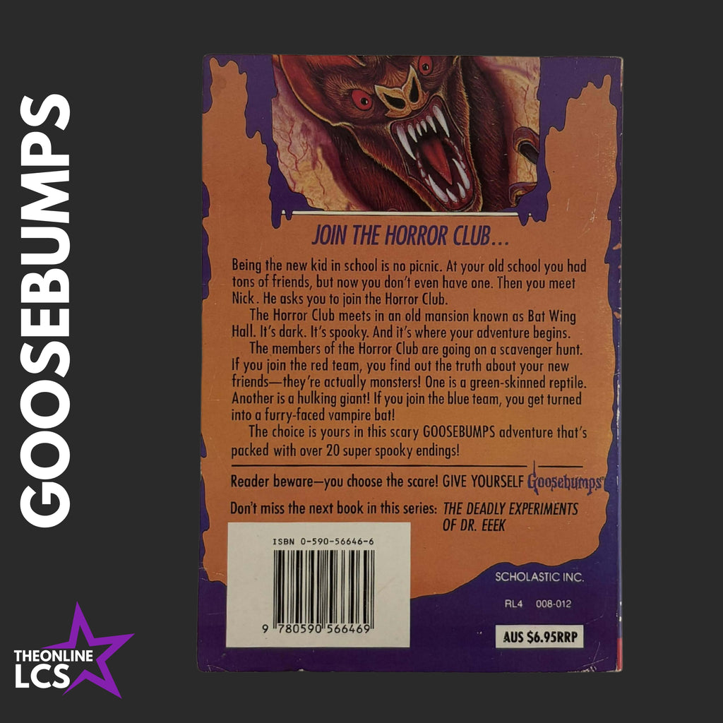 Apple Fiction Goosebumps Give Yourself Trapped In Bat Wing Hall #3 R.L. Stine