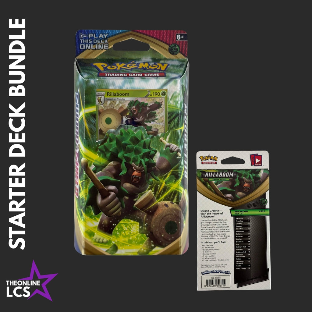 Pokémon TCG Sword Shield SWSH01 Theme Deck Set - Inteleon, Rillaboom, Cinderace