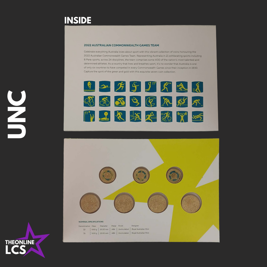 2022 Birmingham Commonwealth Games Australian Uncirculated 7-Coin Collection UNC