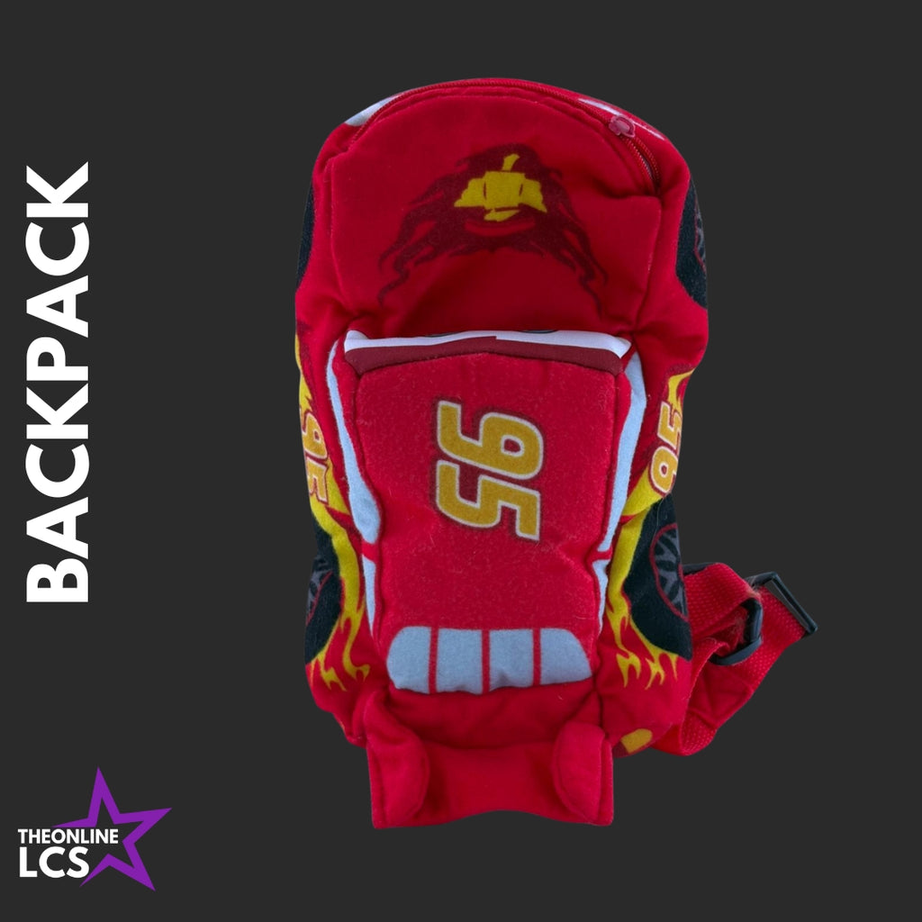 Disney Pixar Cars Lightning McQueen Soft Plush Adjustable Kids Backpack