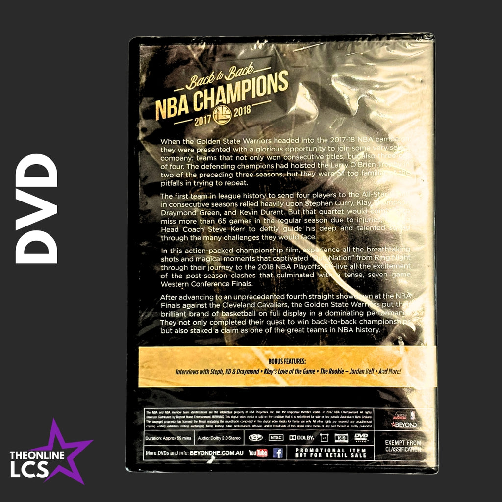 NBA 2017-18 Champions Golden State Warriors Sealed New BHE7987 DVD