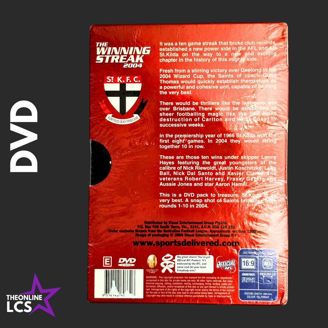 AFL The Winning Streak 2004 St Kilda Sealed New Box Set AFVD332 DVD