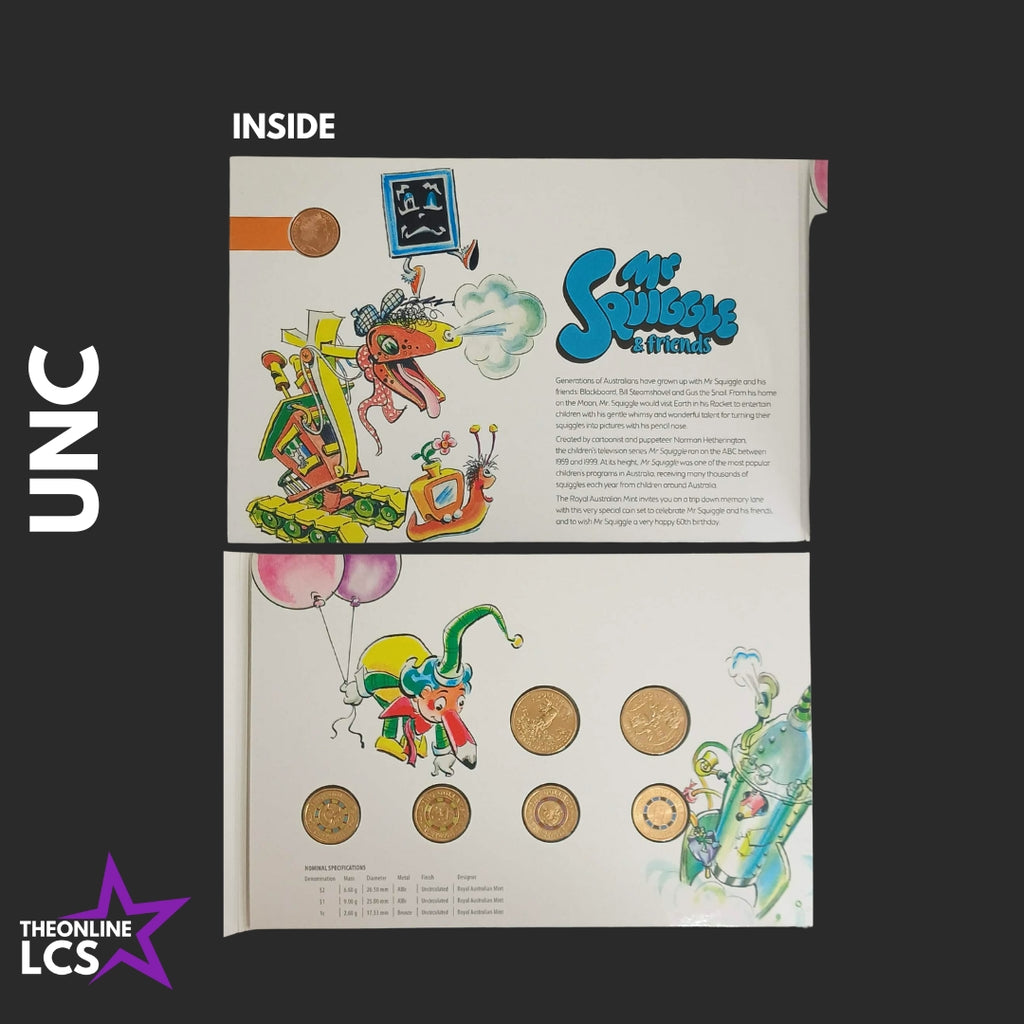 2019 Mr Squiggle & Friends Uncirculated 7-Coin Collection UNC