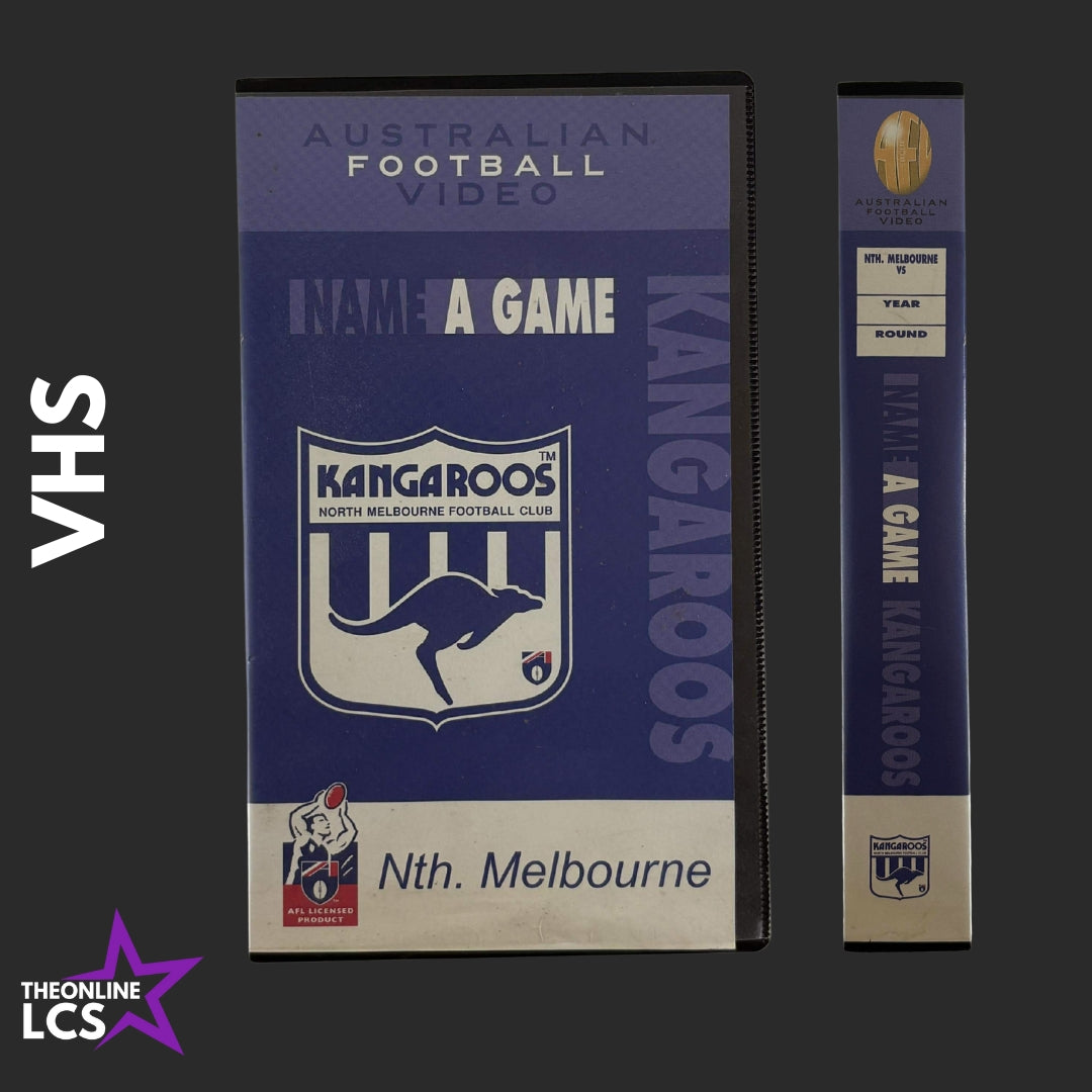 1996 AFL North Melbourne vs Melbourne Round 17 Name A Game VHS