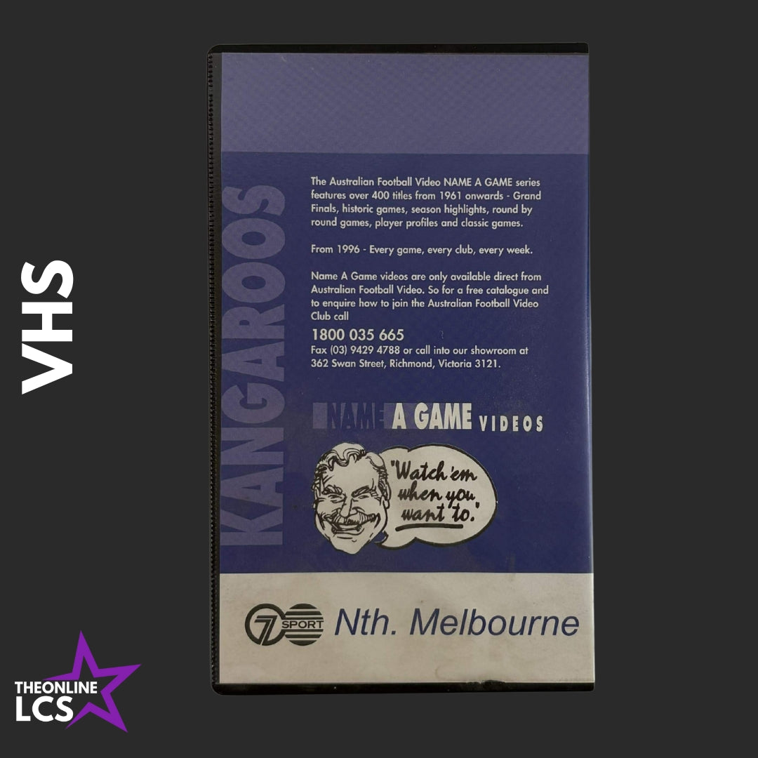 1996 AFL North Melbourne vs Melbourne Round 17 Name A Game VHS