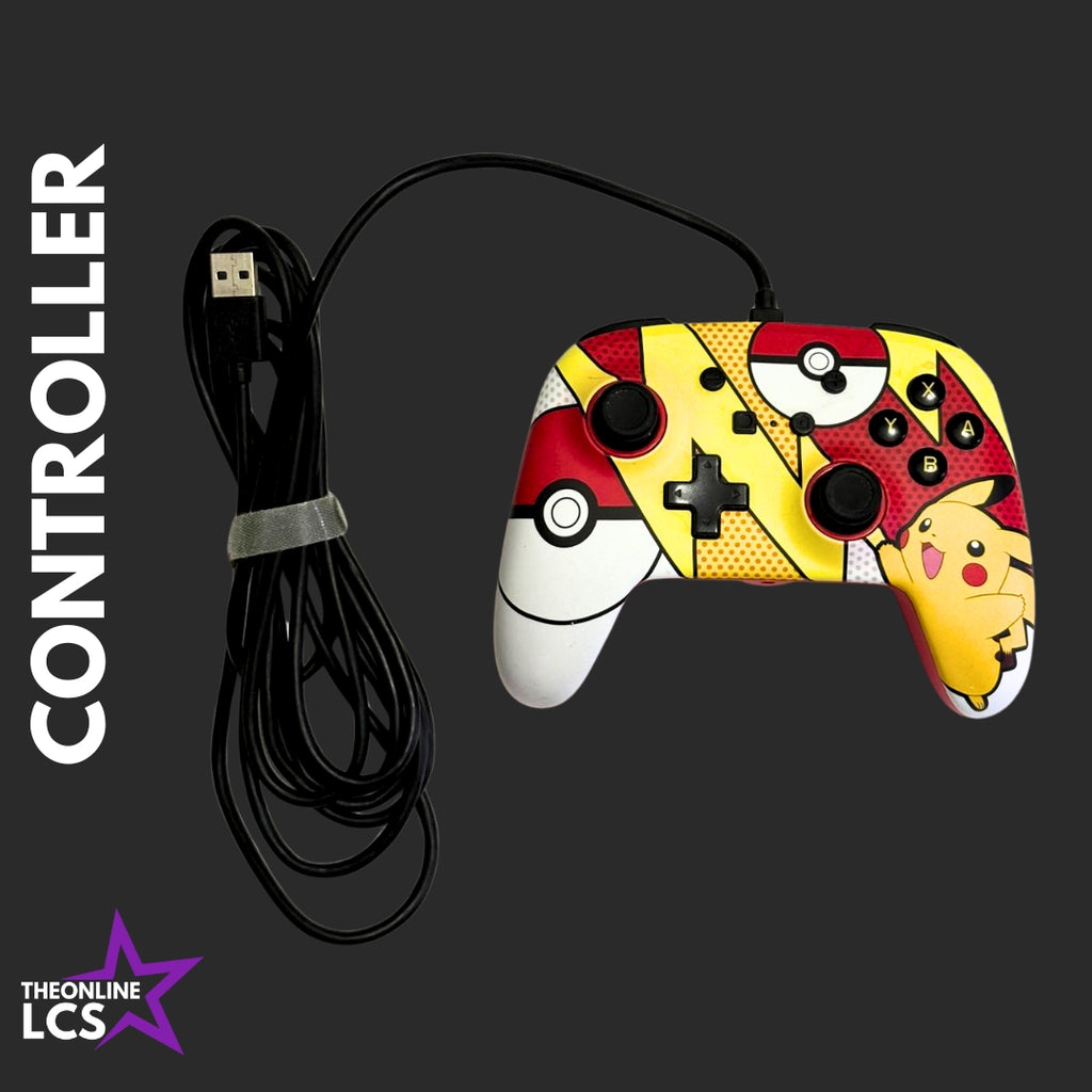 Nintendo Switch Power A Used Pokémon: Pikachu 1518905-2 Enhanced Wired Controller
