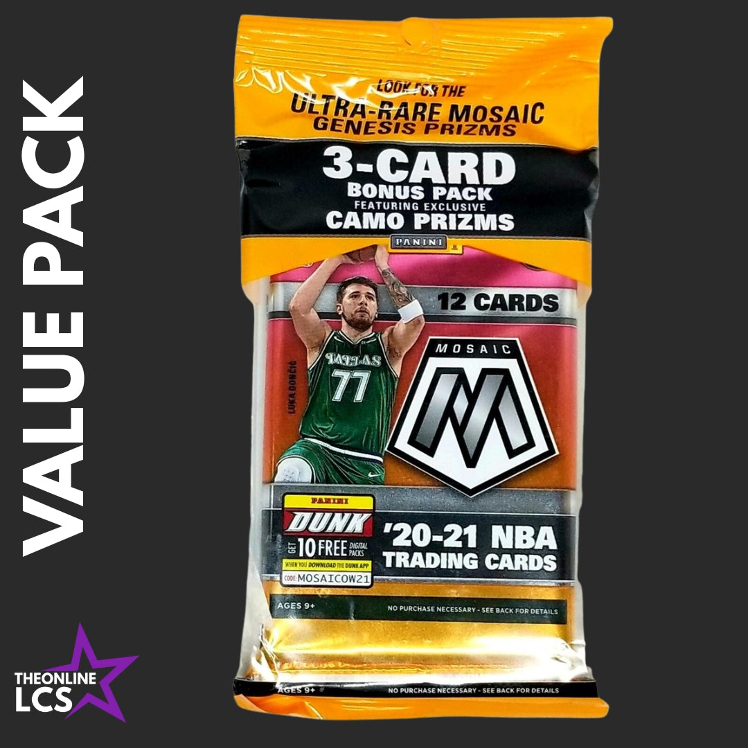 2020-21 Panini Mosaic NBA Basketball Multi/Cello/Value Pack