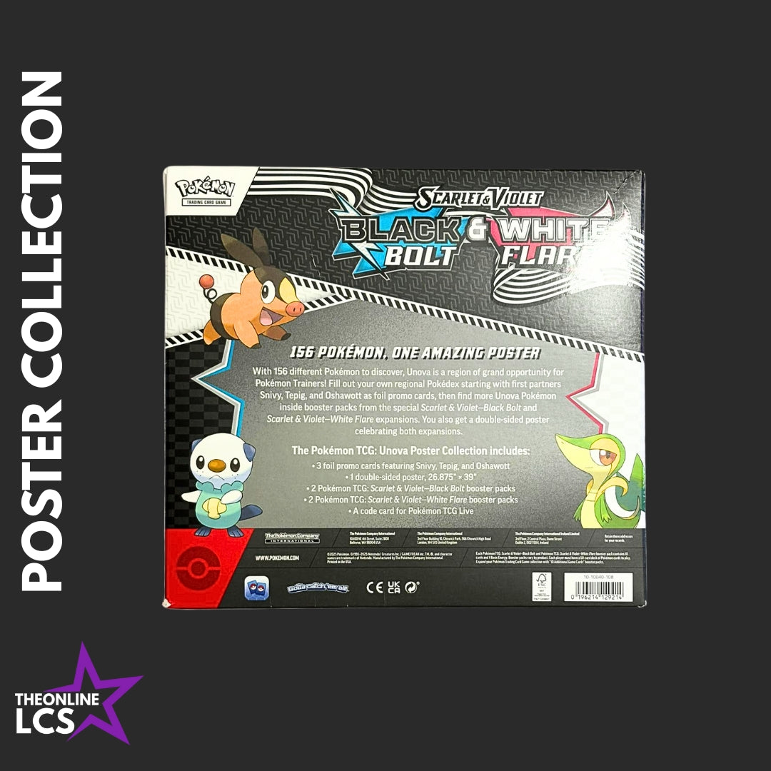 Pokémon TCG Scarlet & Violet Black Bolt and White Flare Poster Collection