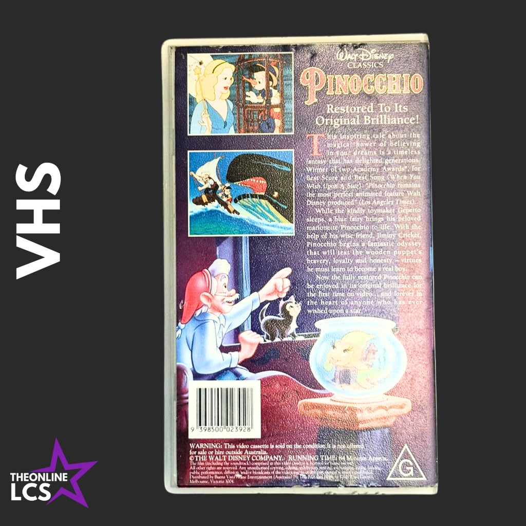 Walt Disney Classics Pinocchio VHS