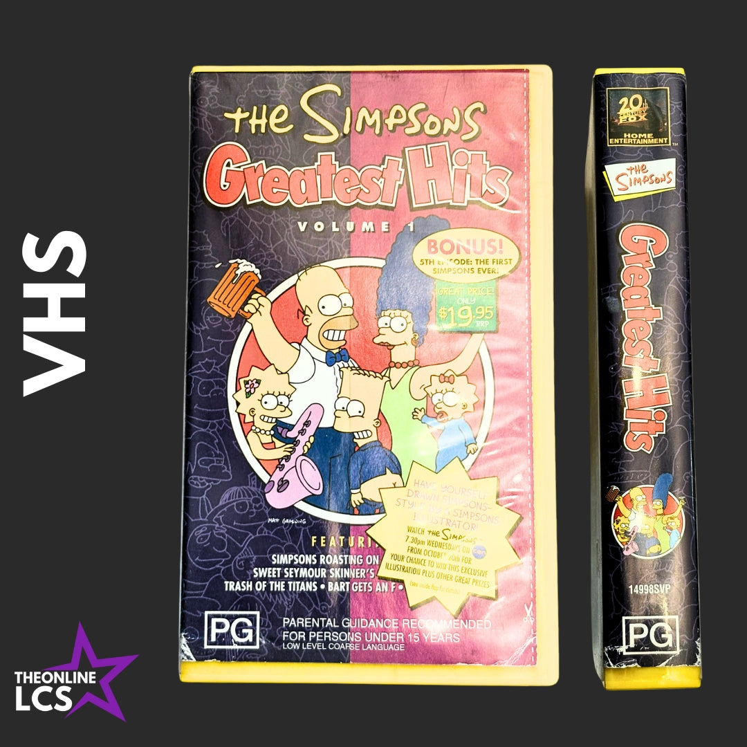 2000 The Simpsons Greatest Hits Volume 1 VHS