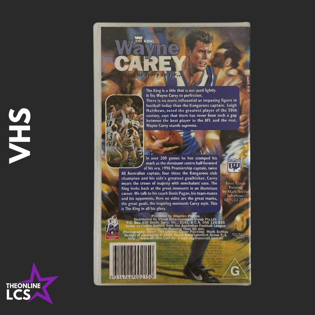 1999 AFL North Melbourne The King Wayne Carey The Story So Far VHS