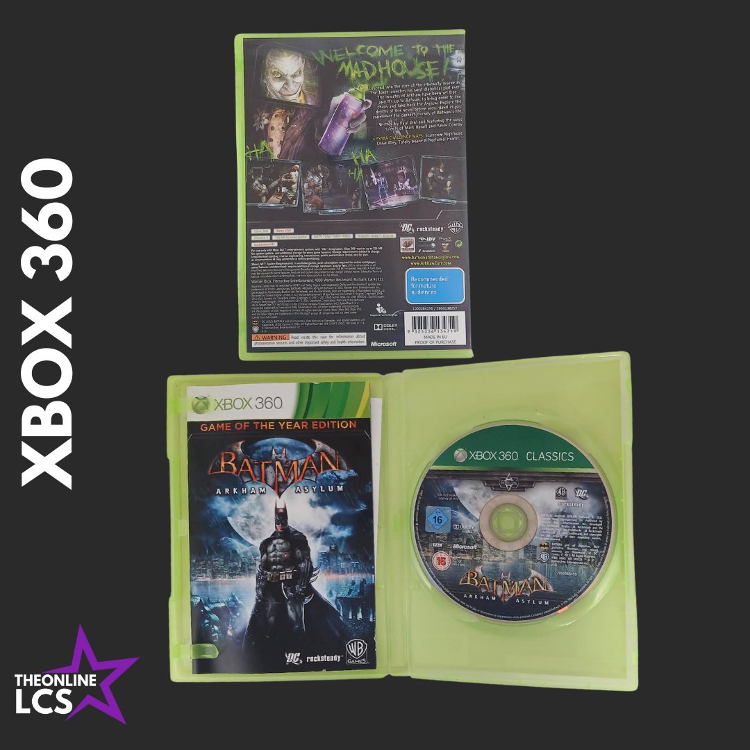 Xbox 360 Batman Arkham Asylum Game of the Year Edition